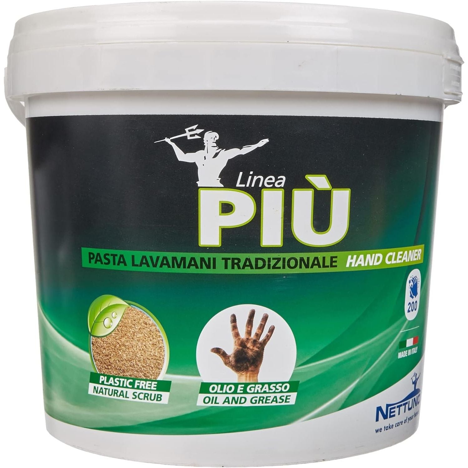 Nettuno Pasta Lavamani Linea Più Con Microgranuli Vegetali e Minerali Secchio Da 5000 ml