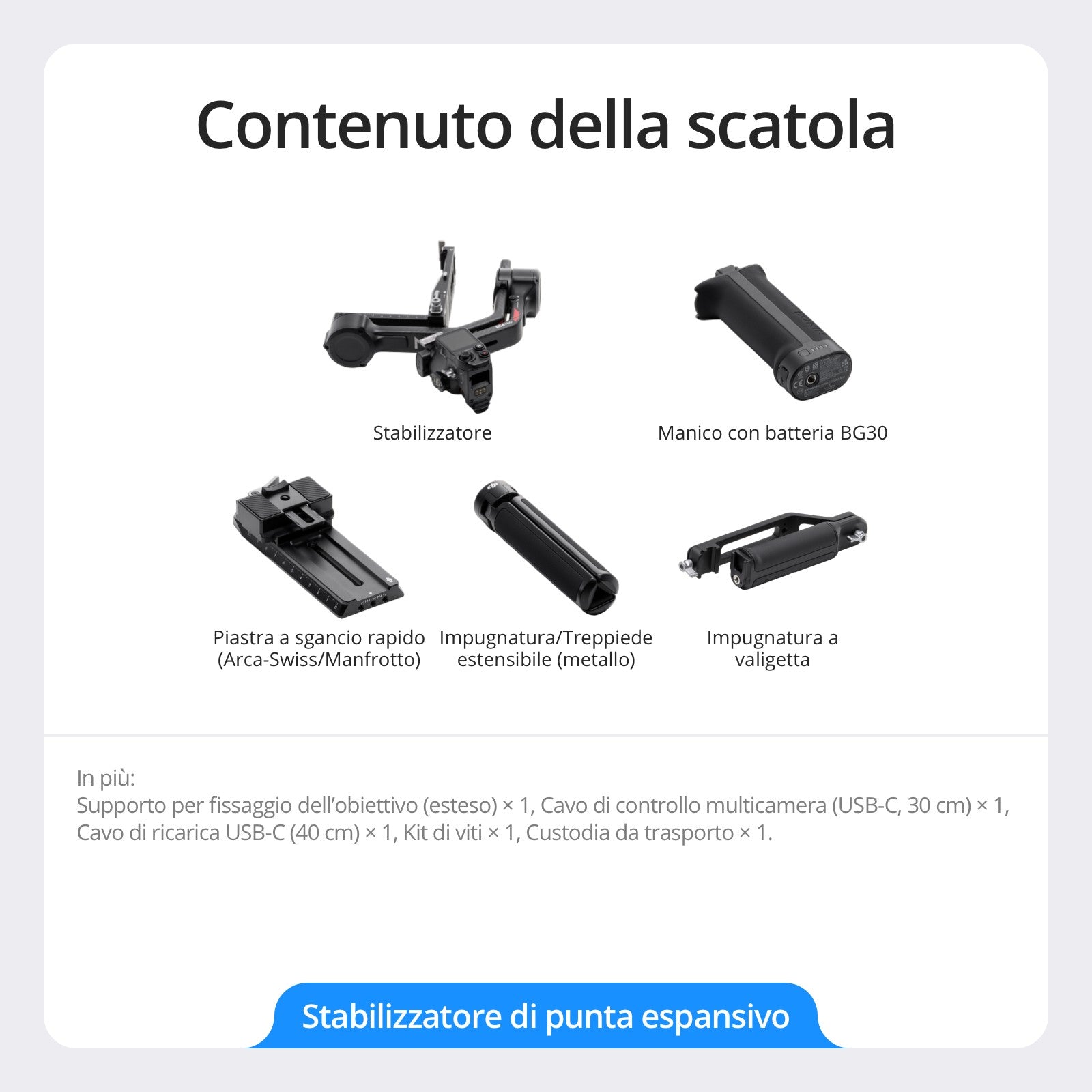 DJI RS 4 Pro GARANZIA UFFICIALE NITAL 2 ANNI
