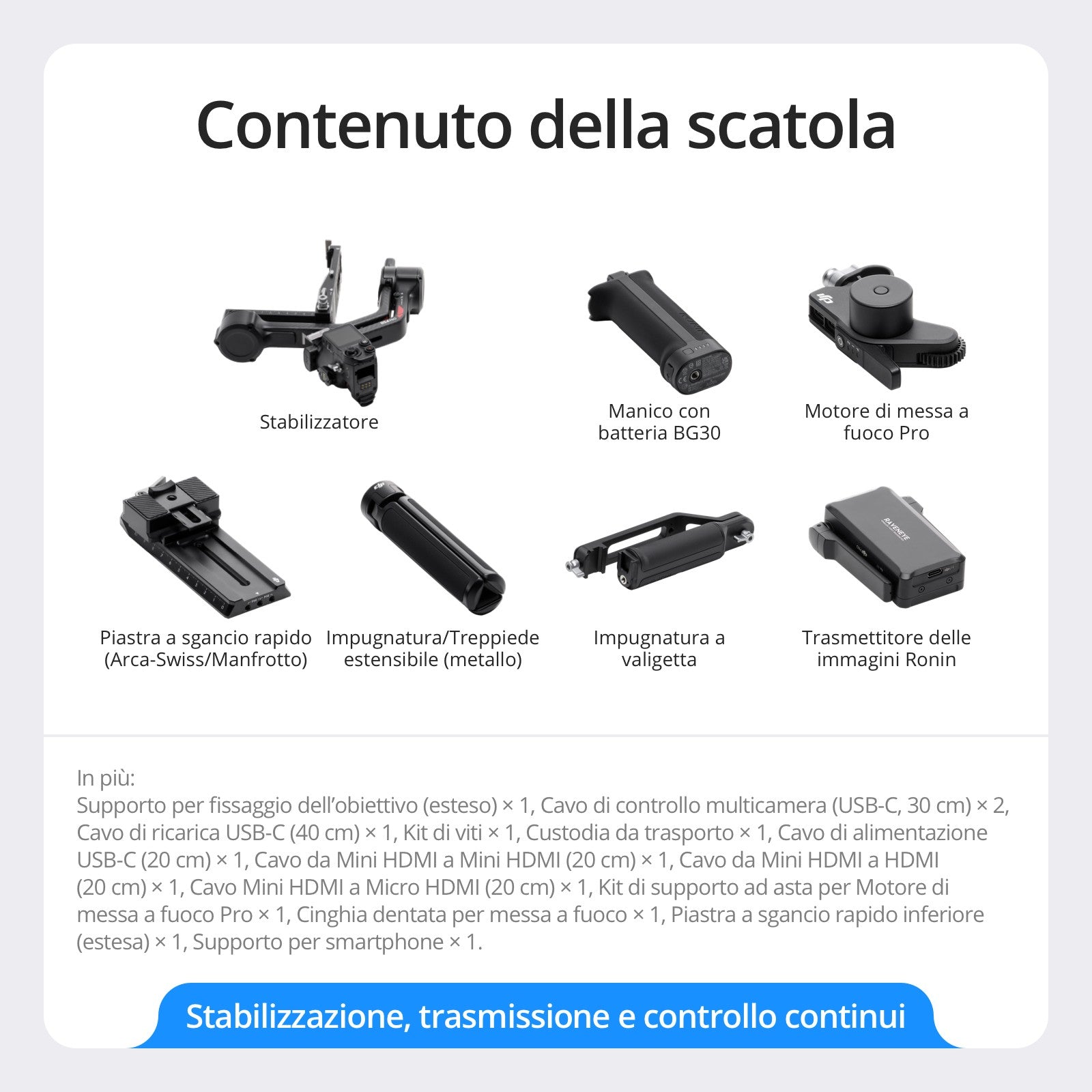 DJI RS 4 Pro Combo GARANZIA UFFICIALE NITAL 2 ANNI