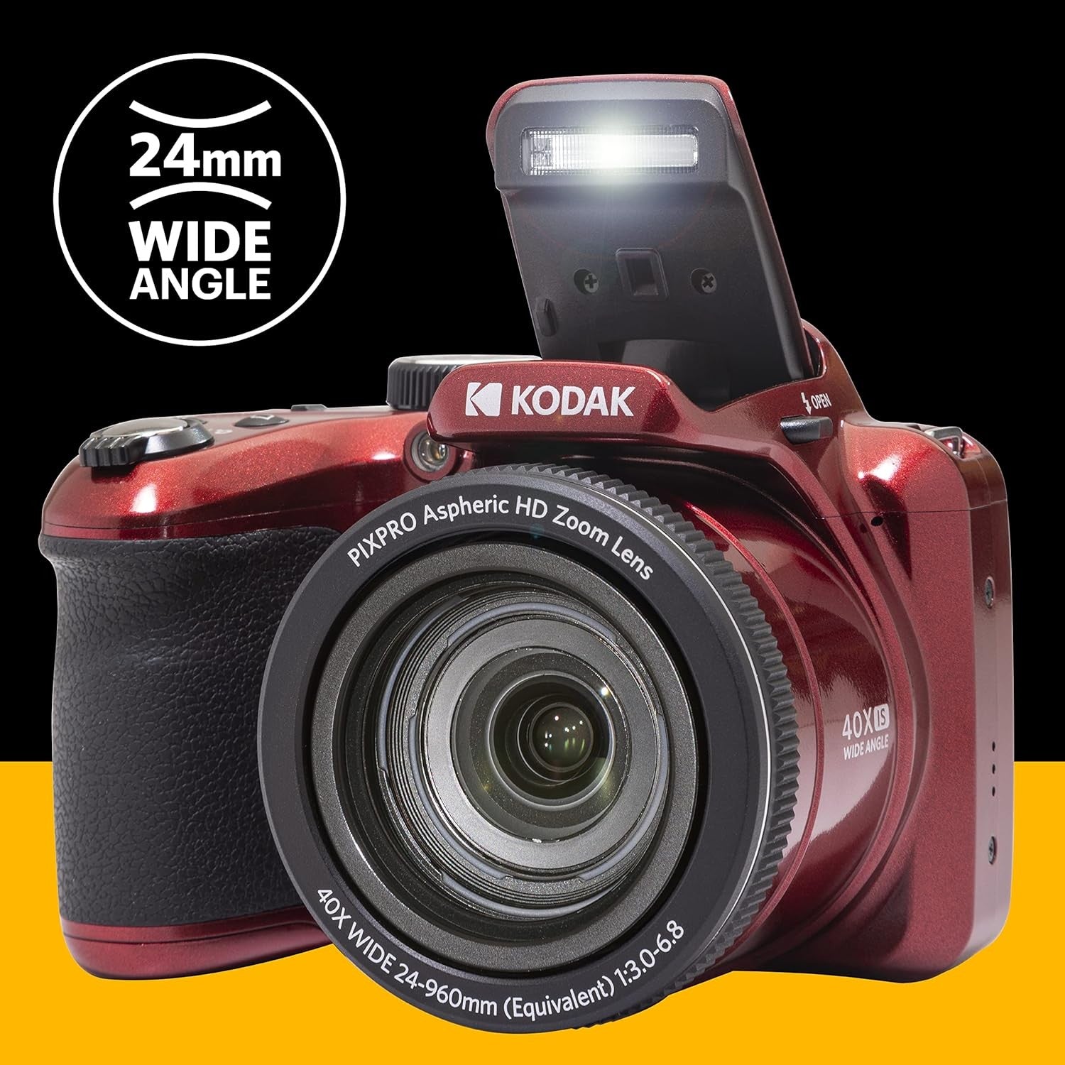 Kodak AZ405 BRIDGE CAMERA RED GARANZIA UFFICIALE ITALIA 2 ANNI