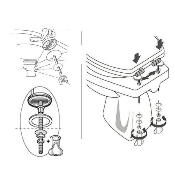 Inca Sedile WC Universale in Legno MDF Bianco con Kit di Montaggio, Cerniere e Paracolpi Inclusi