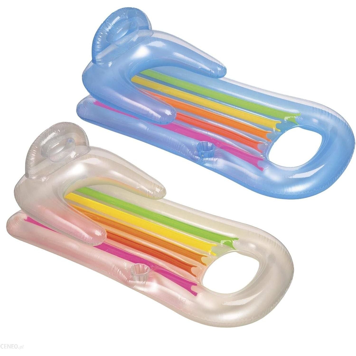 Intex 58802 Materassino, colore bianco e azzurro, 160 x 85 cm