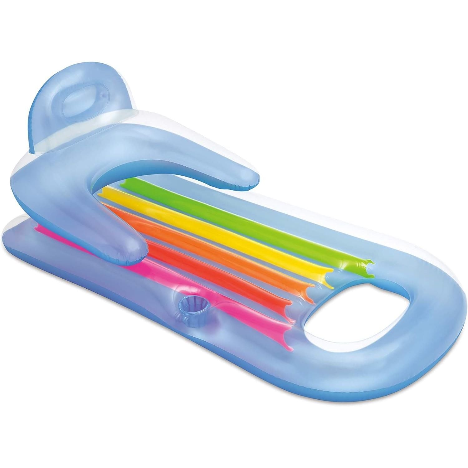 Intex 58802 Materassino, colore bianco e azzurro, 160 x 85 cm