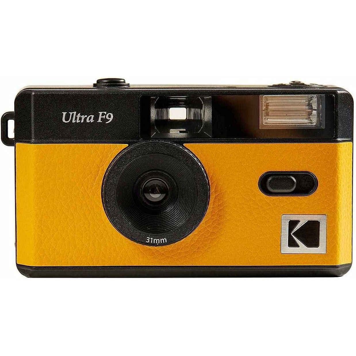 Kodak Film Camera Analogica Ultra F9 BLACK BODY/YELLOW GARANZIA UFFICIALE ITALIA 2 ANNI