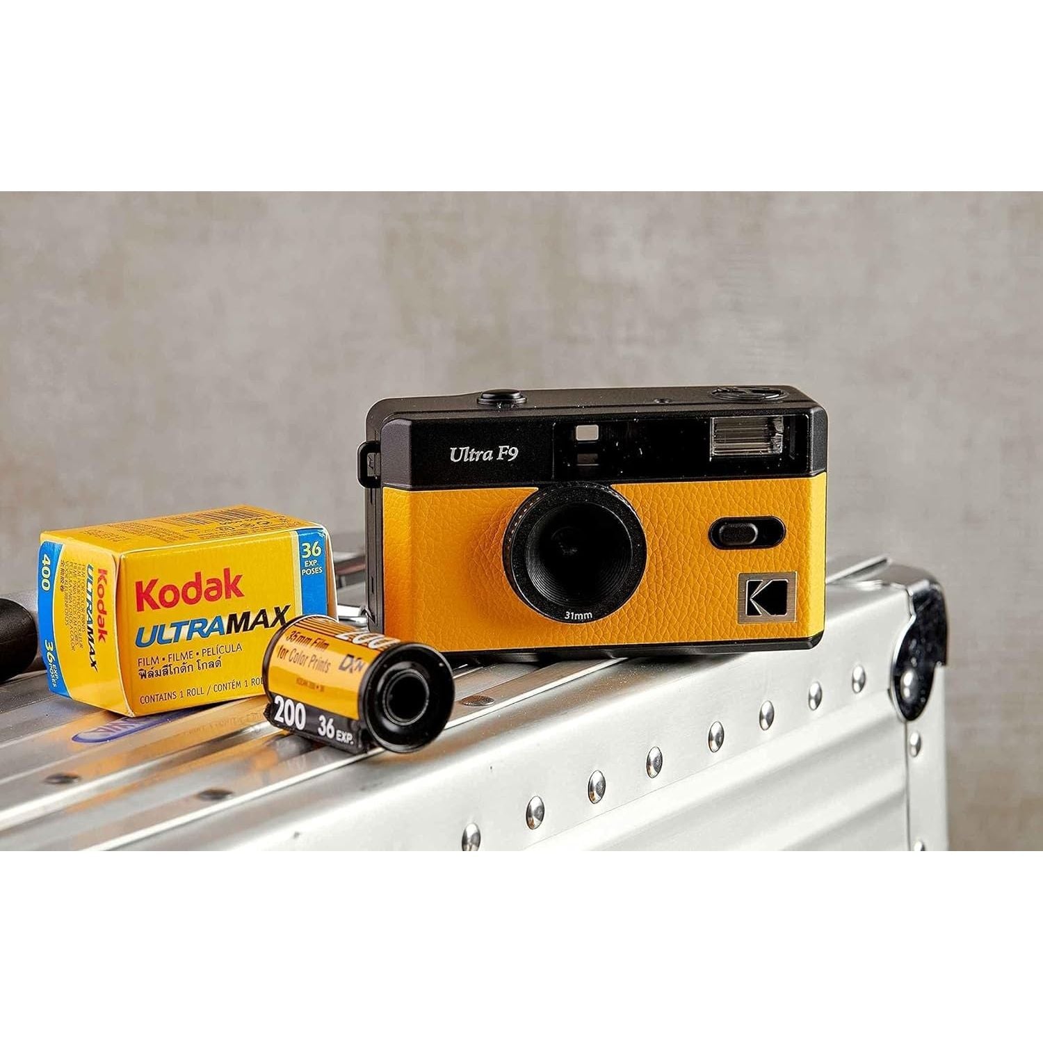 Kodak Film Camera Analogica Ultra F9 BLACK BODY/YELLOW GARANZIA UFFICIALE ITALIA 2 ANNI