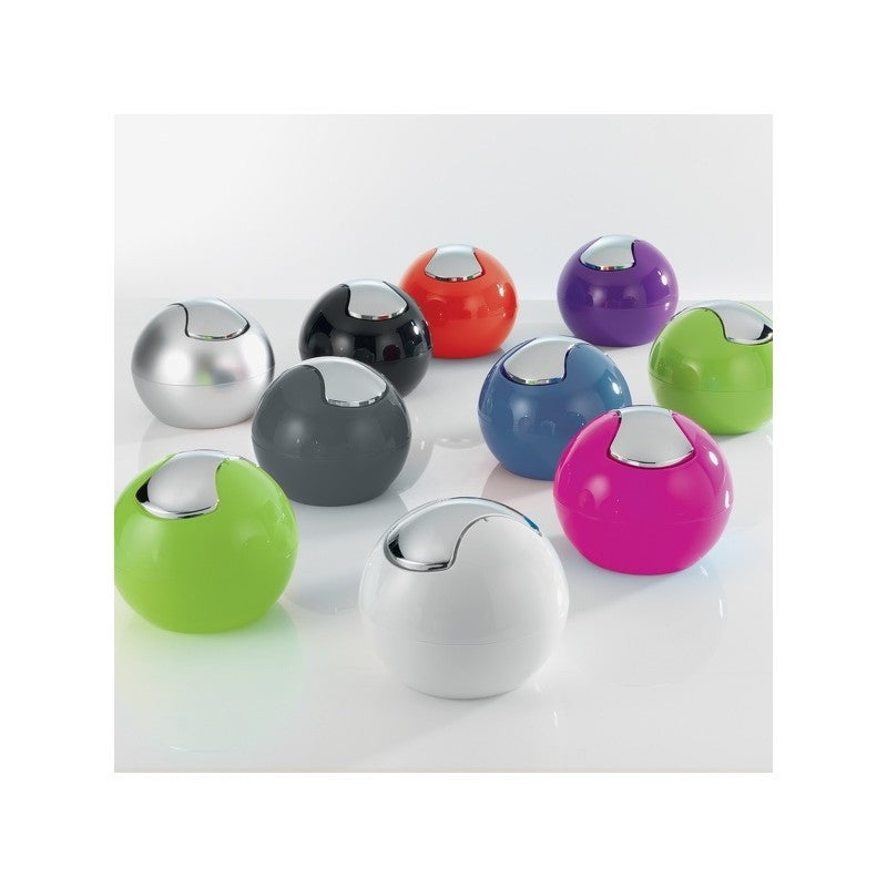 Spirella Bowl Pattumiera a dondolo, Capacità 1L , Nero