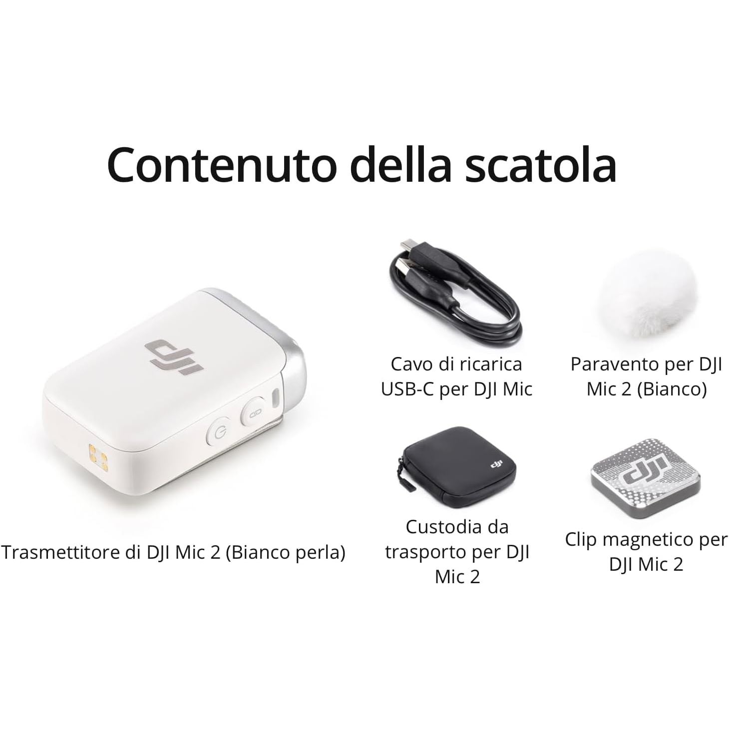 DJI MIC 2 (1 TX PEARL WHITE) GARANZIA UFFICIALE NITAL 2 ANNI