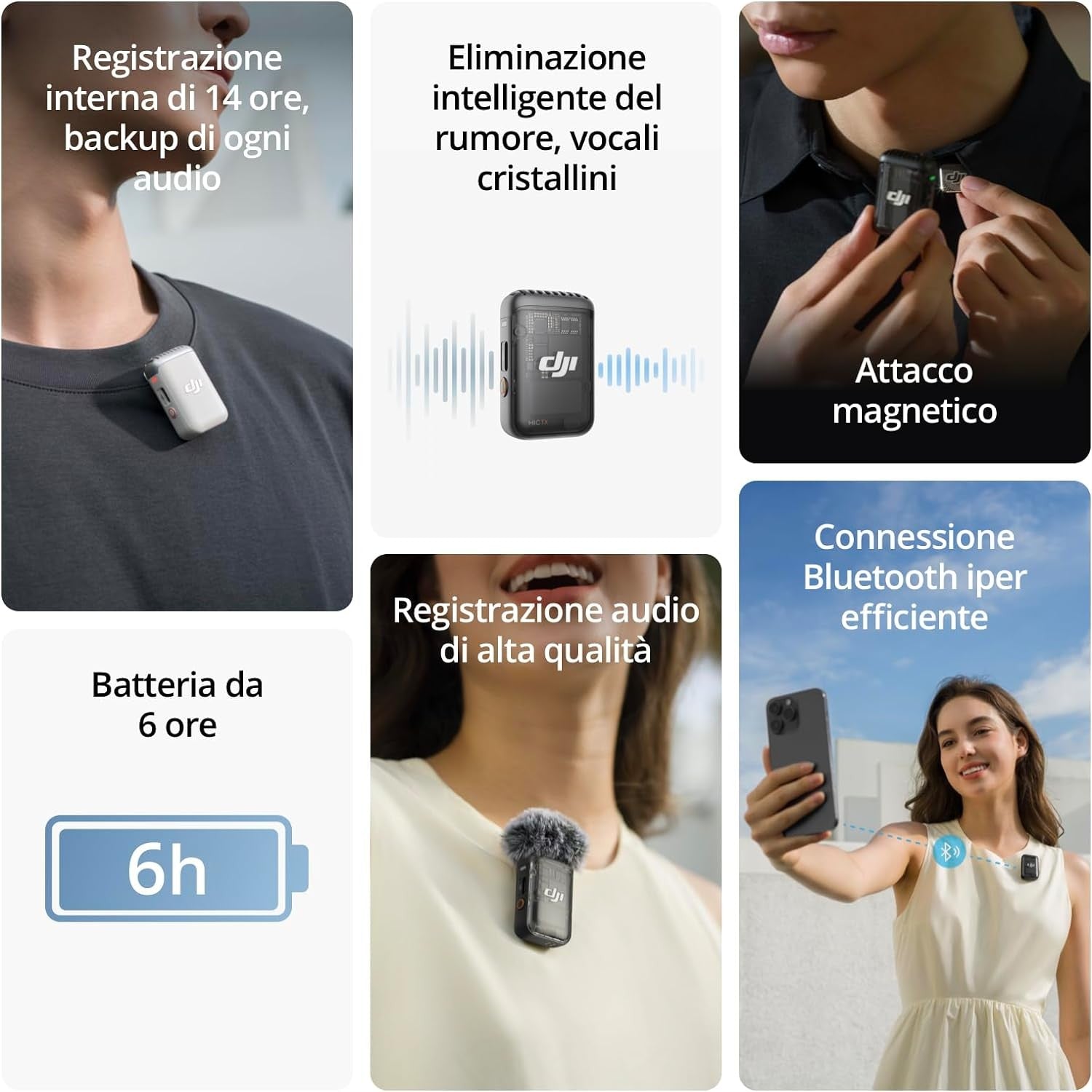 DJI MIC 2 (1 TX SHADOW BLACK) GARANZIA UFFICIALE NITAL 2 ANNI