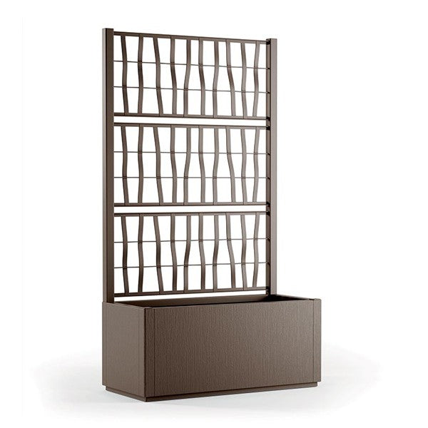 Stefanplast Fioriera Ethica Rettangolare Con Spalliera 80 Lt Con Pedana Drenante