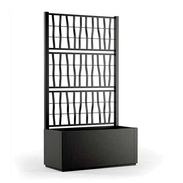 Stefanplast Fioriera Ethica Rettangolare Con Spalliera 80 Lt Con Pedana Drenante