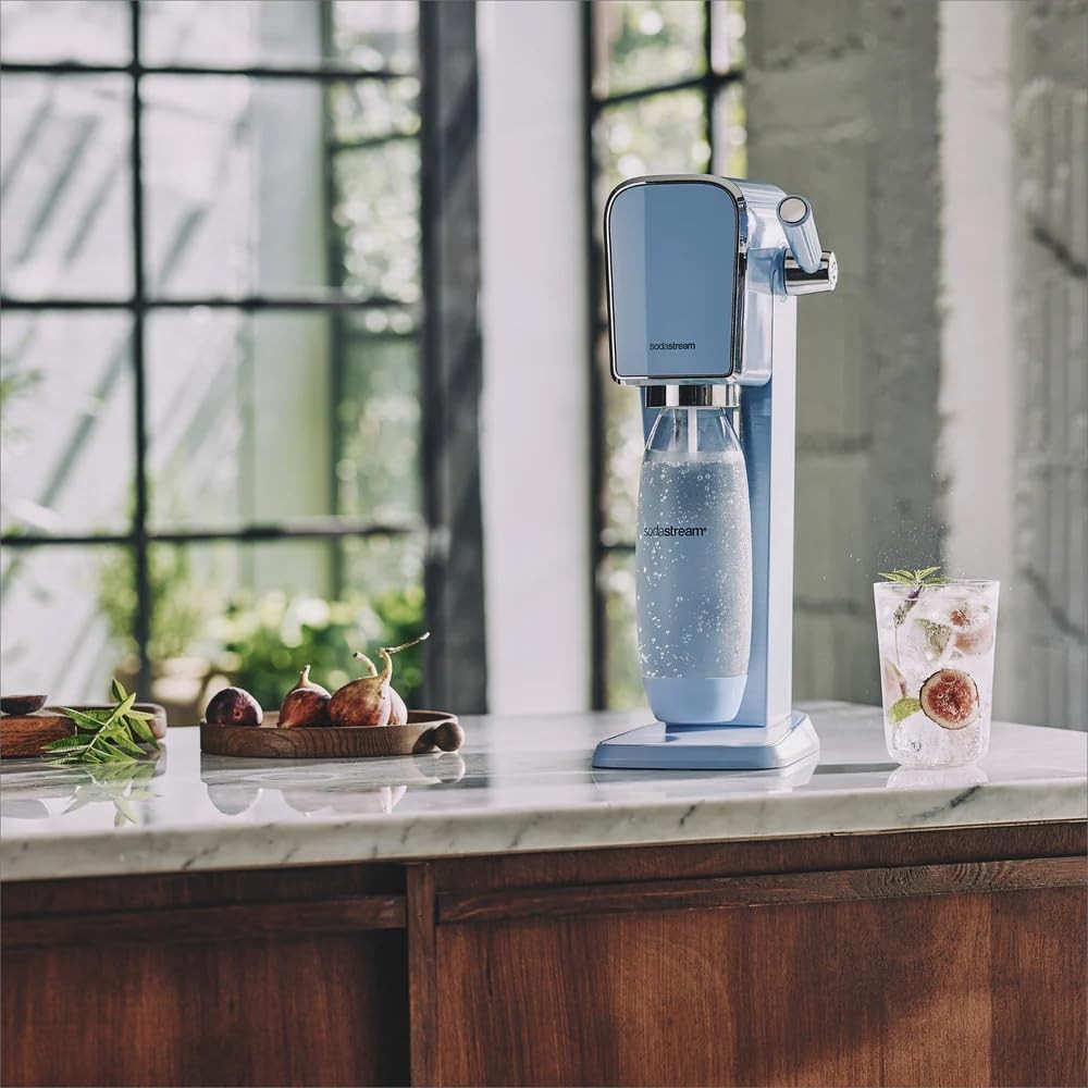 Sodastream Gasatore Art Con Bottiglia In Pet Lavabile In Lavastoviglie e Cilindro Con Attacco Rapido CQC