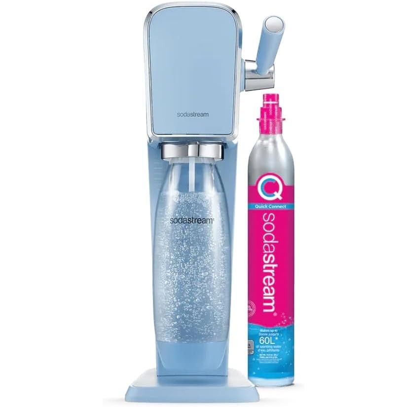 Sodastream Gasatore Art Con Bottiglia In Pet Lavabile In Lavastoviglie e Cilindro Con Attacco Rapido CQC