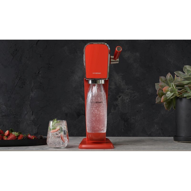 Sodastream Gasatore Art Con Bottiglia In Pet Lavabile In Lavastoviglie e Cilindro Con Attacco Rapido CQC