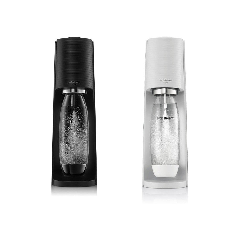 Sodastream Gasatore Terra Con Bottiglia in PET Lavabile In Lavastoviglie E Nuovo Cilindro A Innesto Rapido Cqc