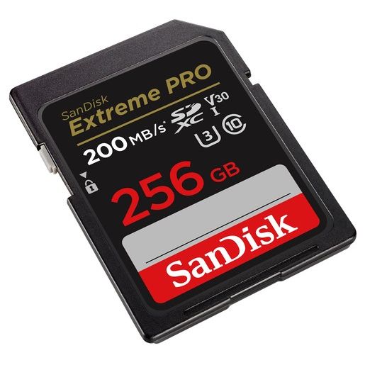 SanDisk SD Extreme PRO UHS-1 (256GB) 200 MB/S V30 U3 C10 GARANZIA ITALIA 5 ANNI