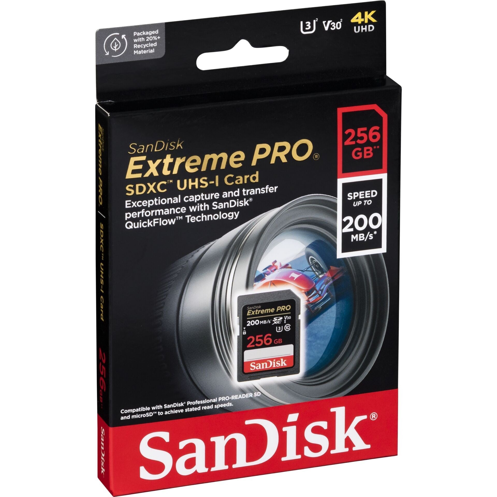 SanDisk SD Extreme PRO UHS-1 (256GB) 200 MB/S V30 U3 C10 GARANZIA ITALIA 5 ANNI