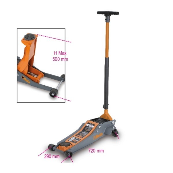 Beta Sollevatore Idraulico Ribassato a 4 Ruote Da 2 Tonnellate 3029/2T
