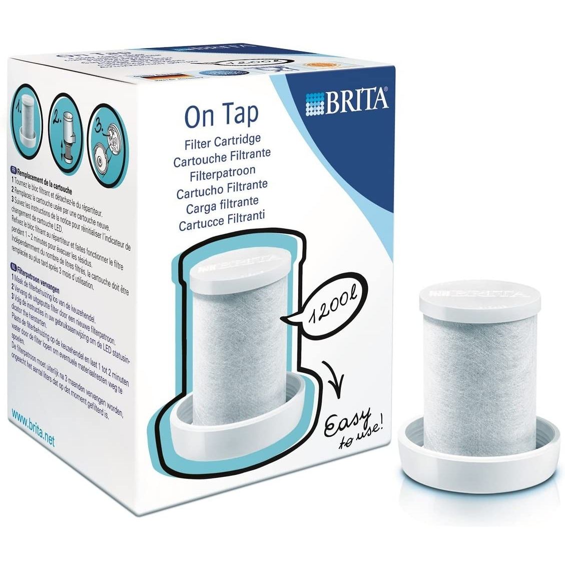 Brita On Tap Filtro per Acqua Refill 1200L per Sistema Filtrante On Tap