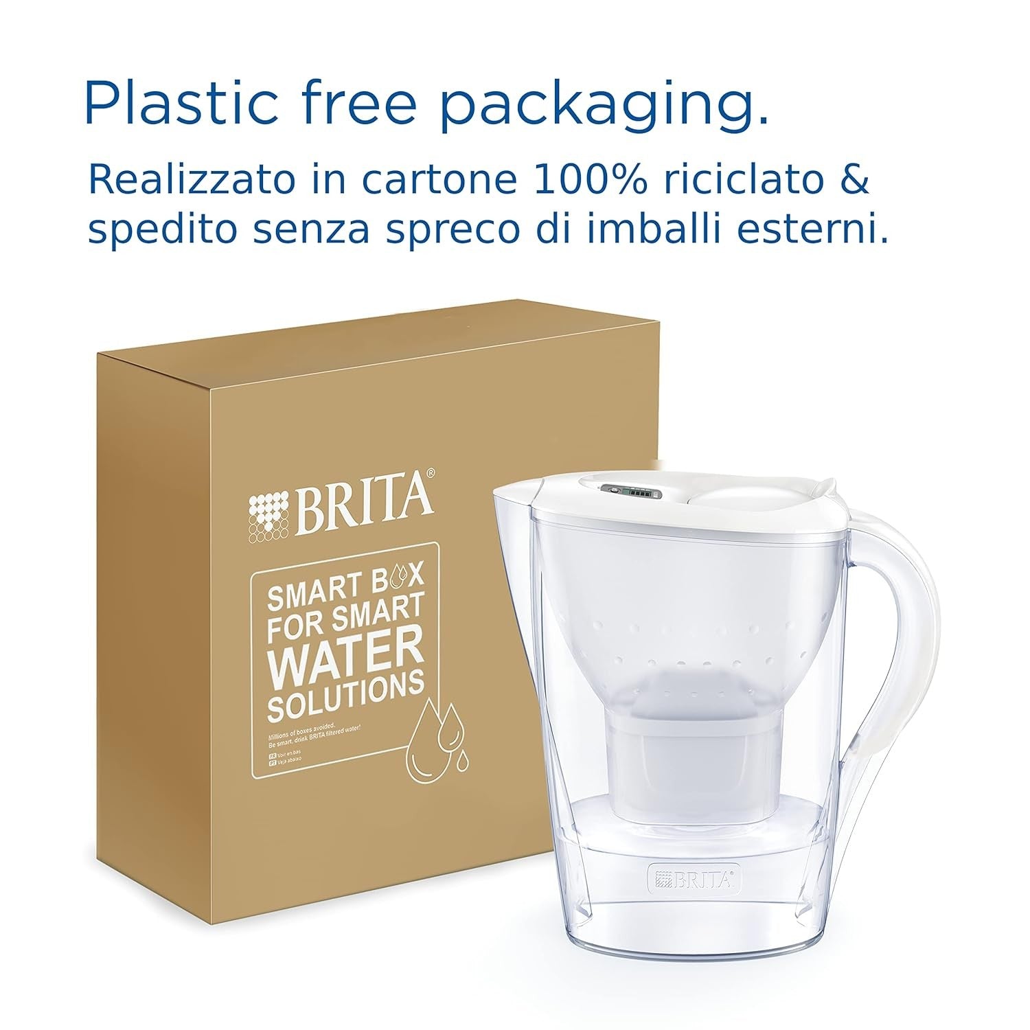 Brita Marella Caraffa Filtrante per Acqua incl. 12x filtri MAXTRA PRO All-in-1