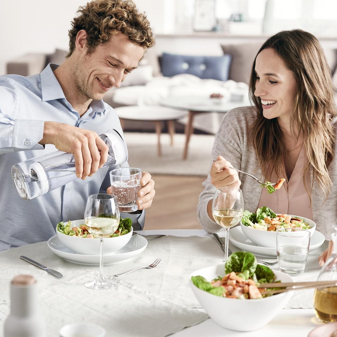 Brita fill&serve Mind - Bottiglia filtrante da 1.3L , incl. 1 filtro MicroDisc