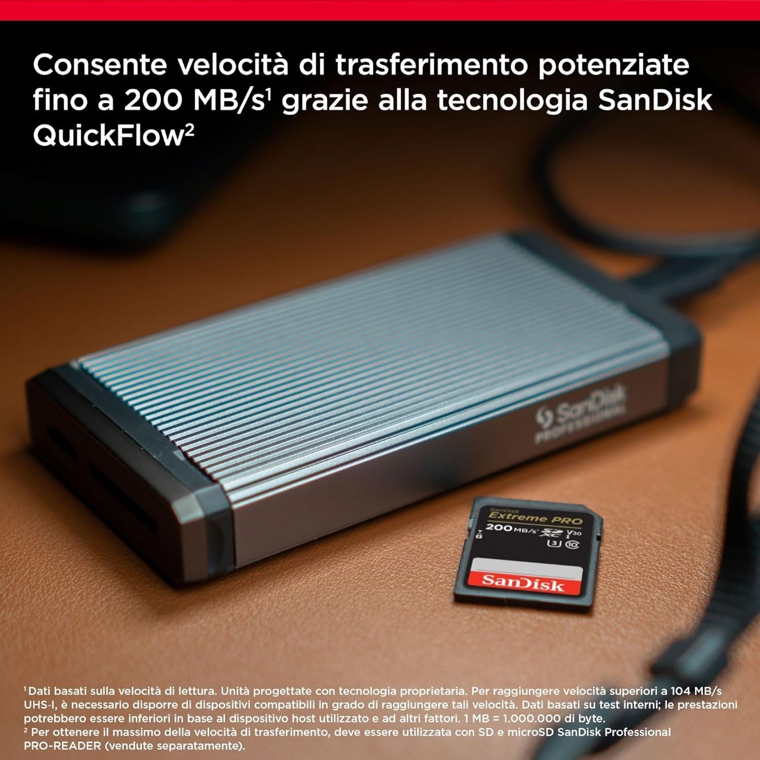 SanDisk SDXC Extreme PRO UHS-I (512GB) 200MB/S V30 A2 U3 C10 GARANZIA ITALIA 5 ANNI