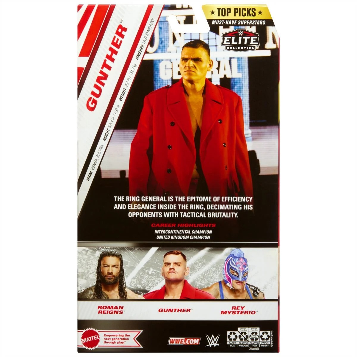 WWE Top Picks 2024 Gunther Elite Action Figure