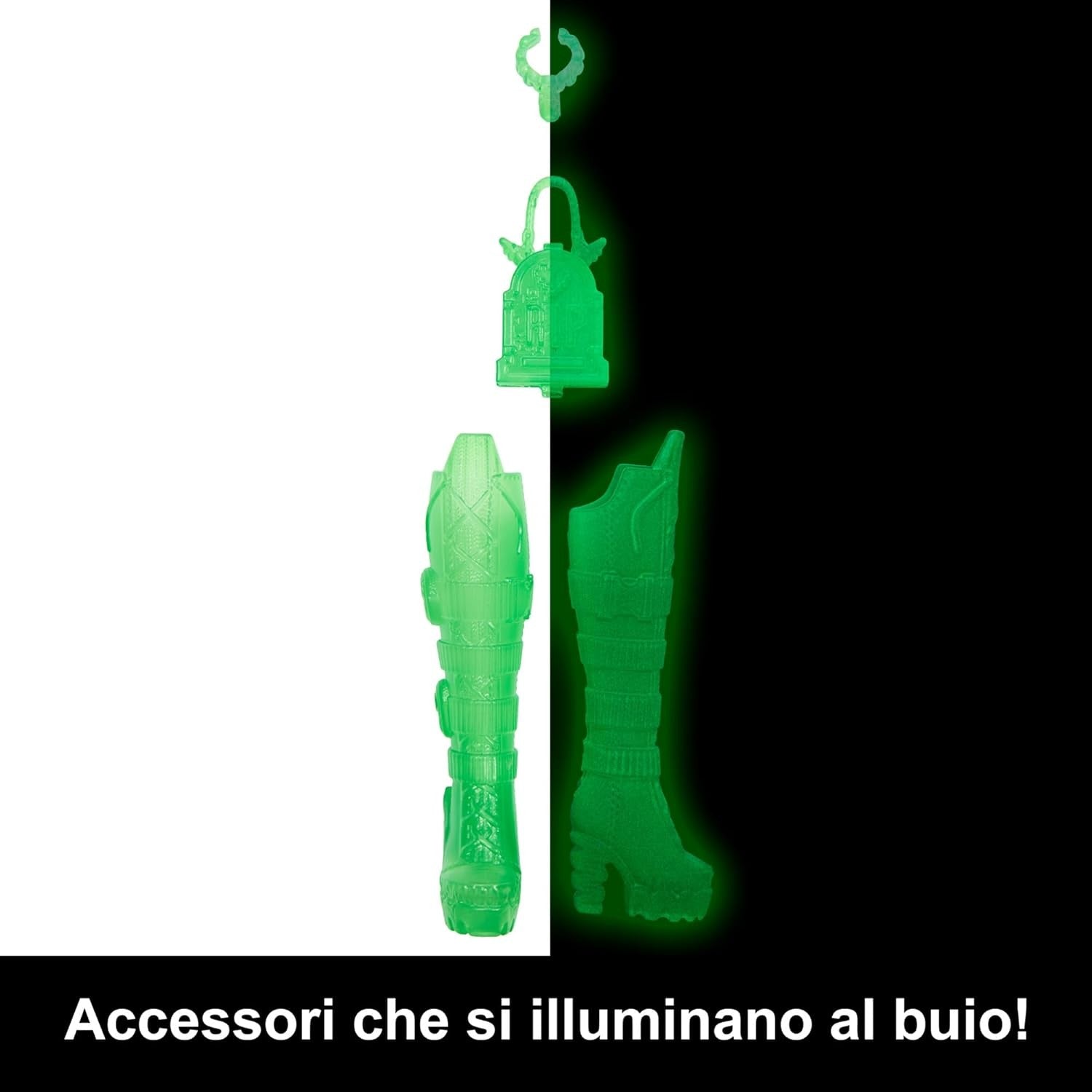 Monster High Segreti da Brivido Neon Frights Ghoulia Yelps, Playset con Bambola