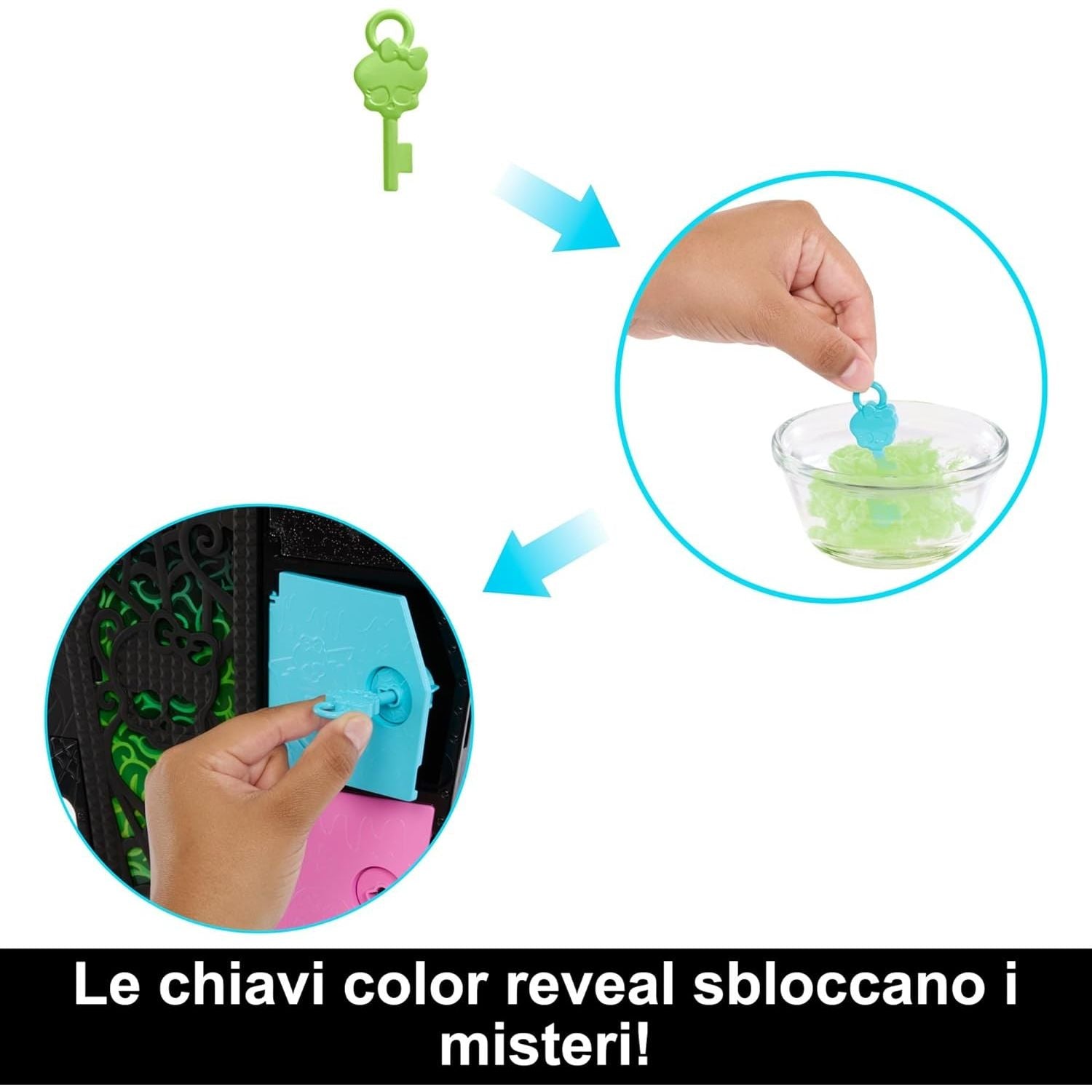 Monster High Segreti da Brivido Neon Frights Ghoulia Yelps, Playset con Bambola