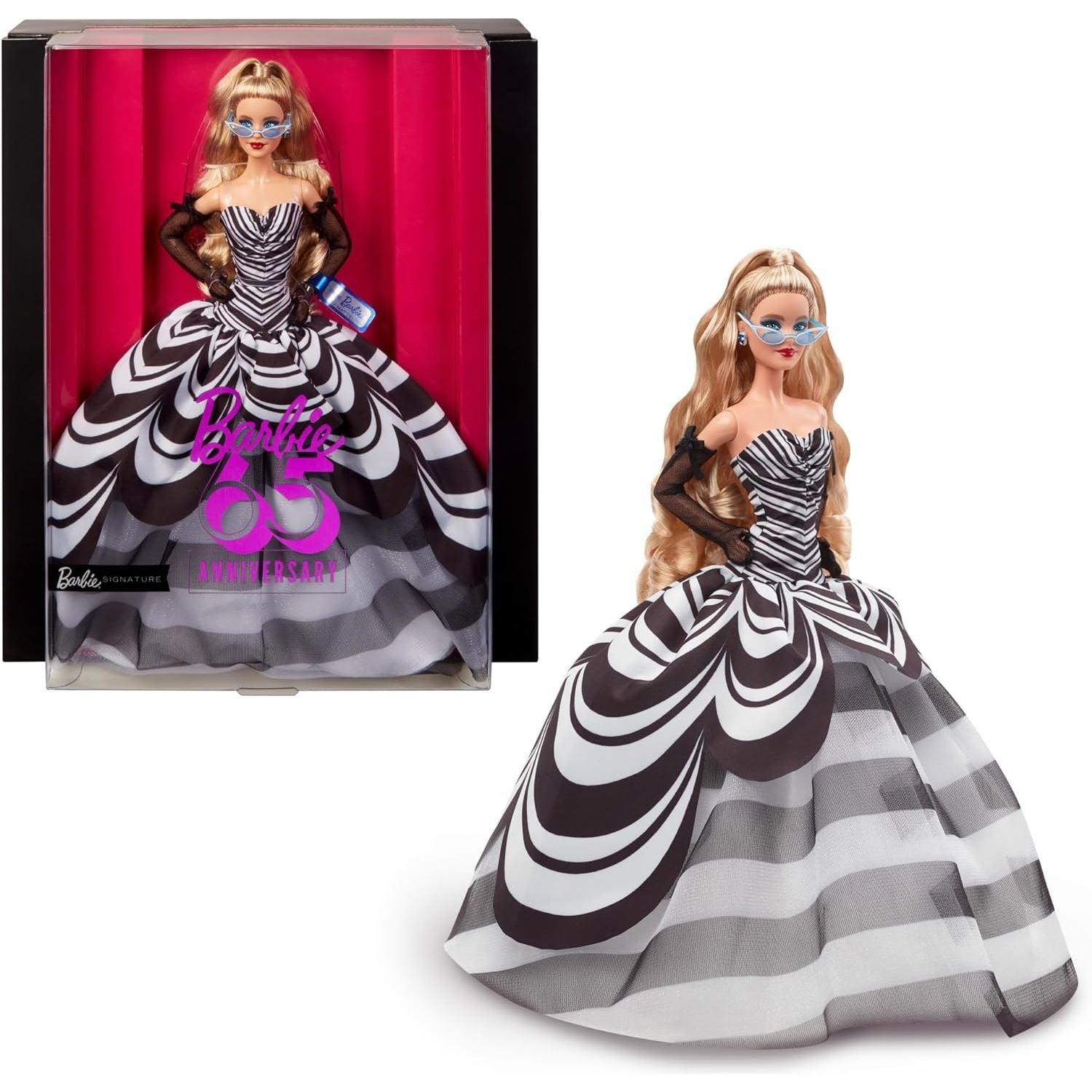 Barbie Signature 65° Anniversario, Bambola Glamour da collezione, 6+ anni