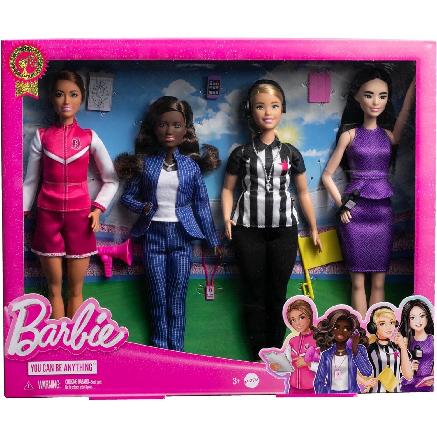 Barbie Carriere Set di 4 Bambole, 3+ anni, HKT80