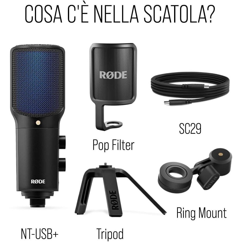 RODE NT-USB+ PROFESSIONALE USB MIC GARANZIA UFFICIALE NITAL