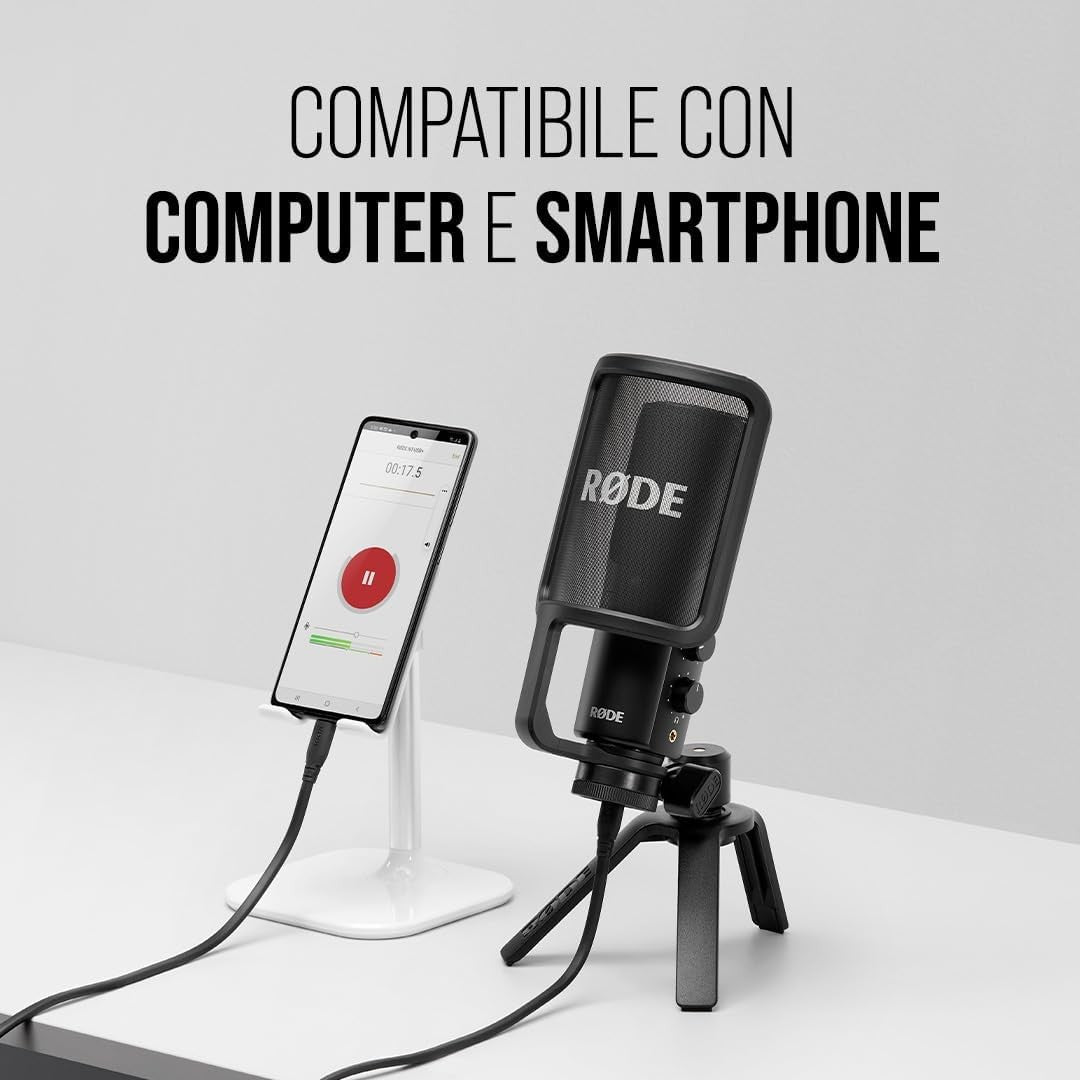 RODE NT-USB+ PROFESSIONALE USB MIC GARANZIA UFFICIALE NITAL