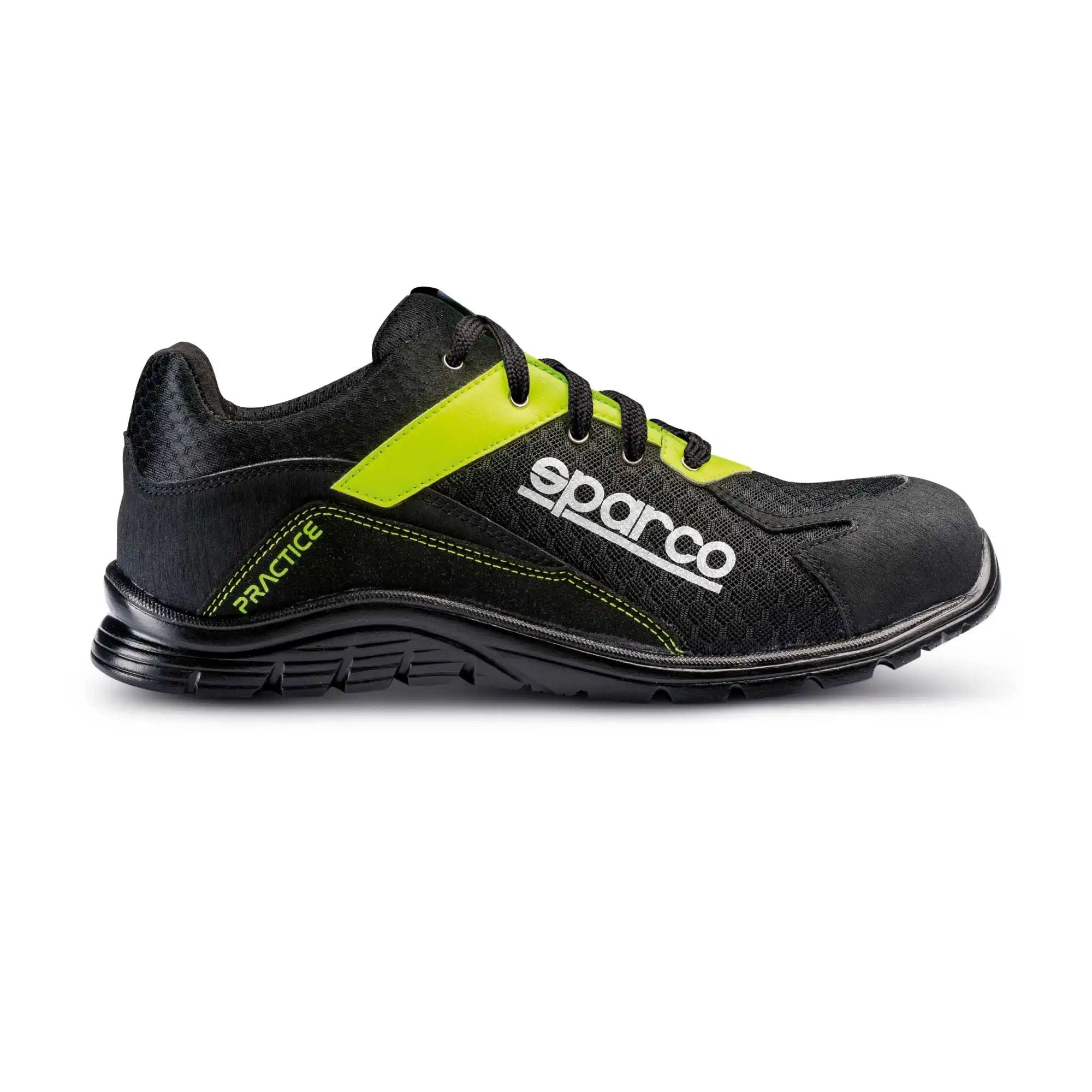 Sparco Scarpa Antinfortunistica Da Lavoro Practice Jos ESD S1P SRC , Colore Nero/Giallo fluo