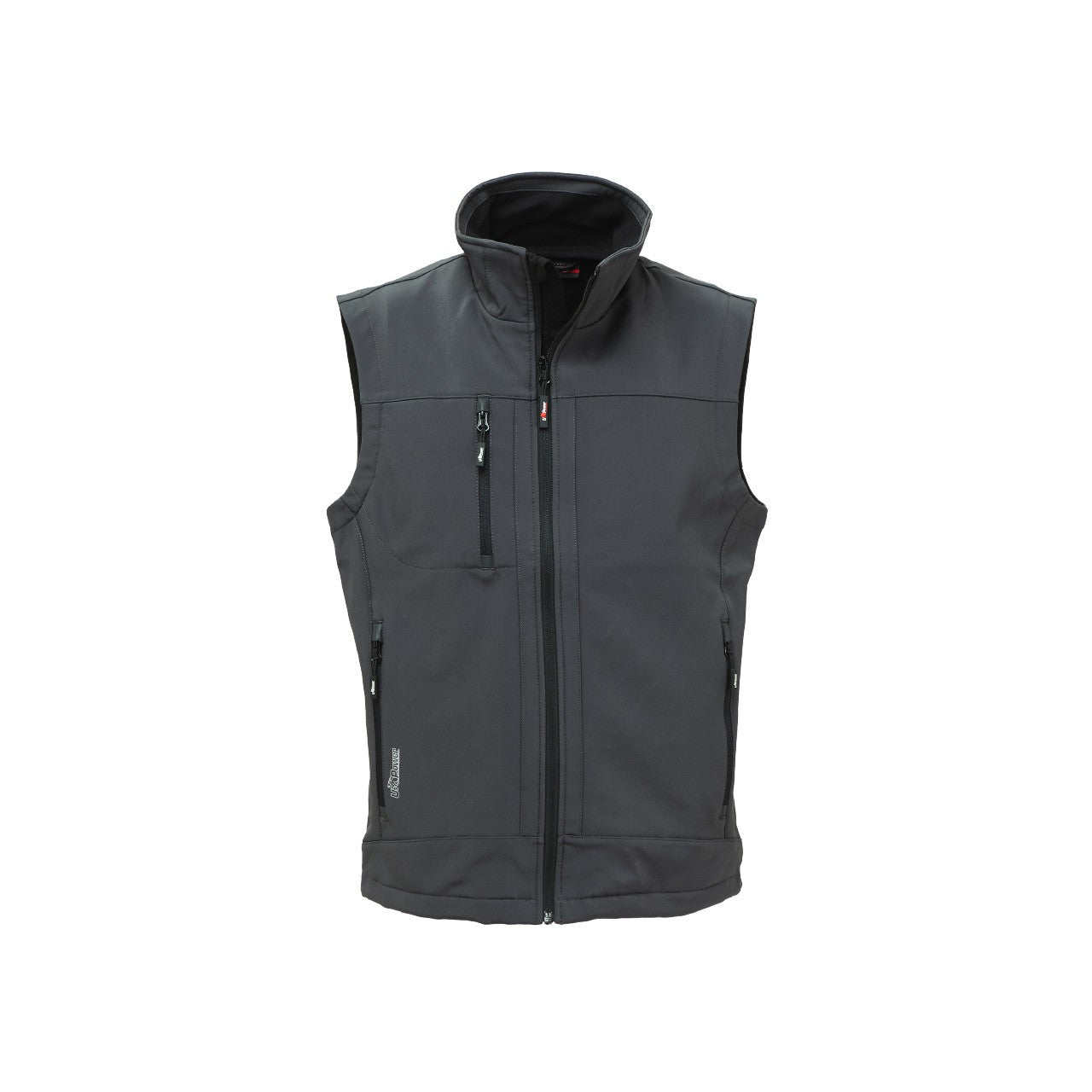 U-Power Climb Gilet Da Lavoro In Tessuto Soft Shell Stretch Traspirante Antivento E Idrorepellente Colore Grigio