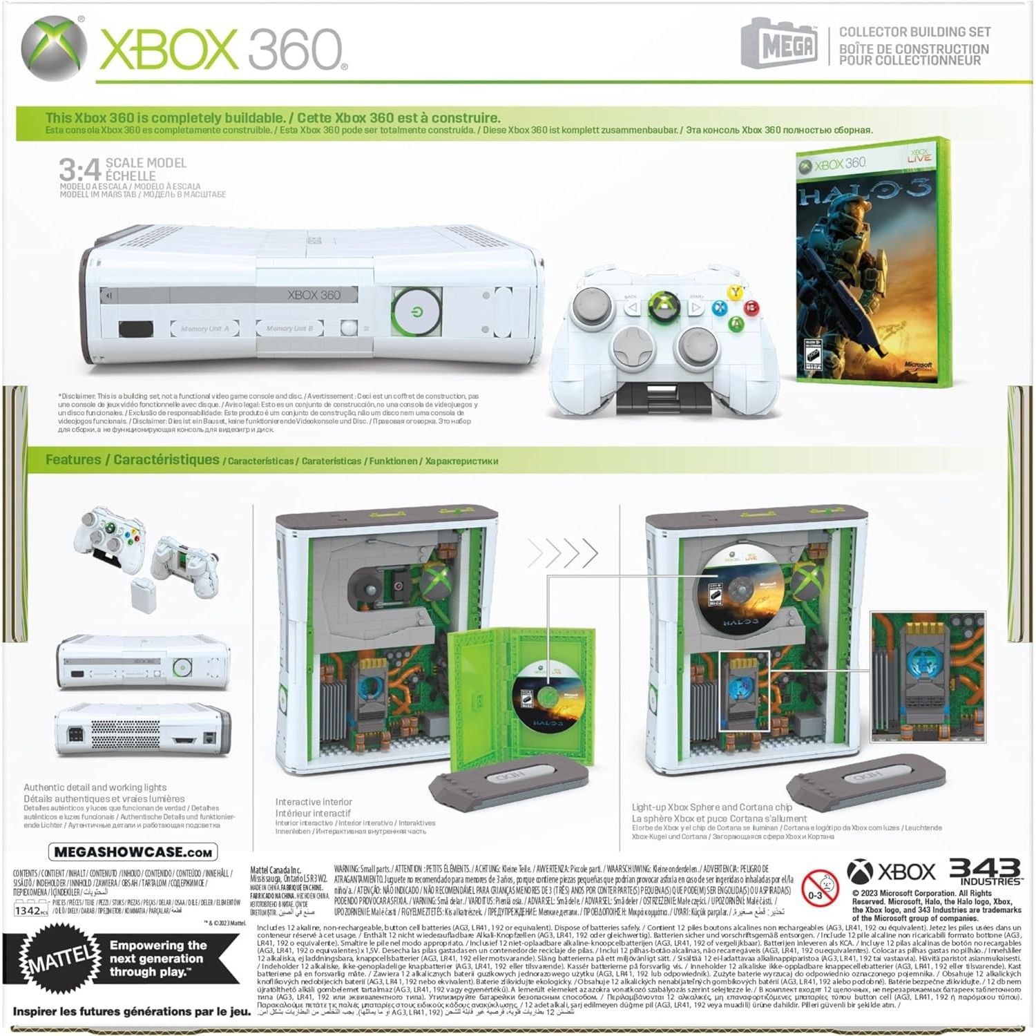 Mega Showcase Microsoft Console Xbox 360, set da costruire con 1342