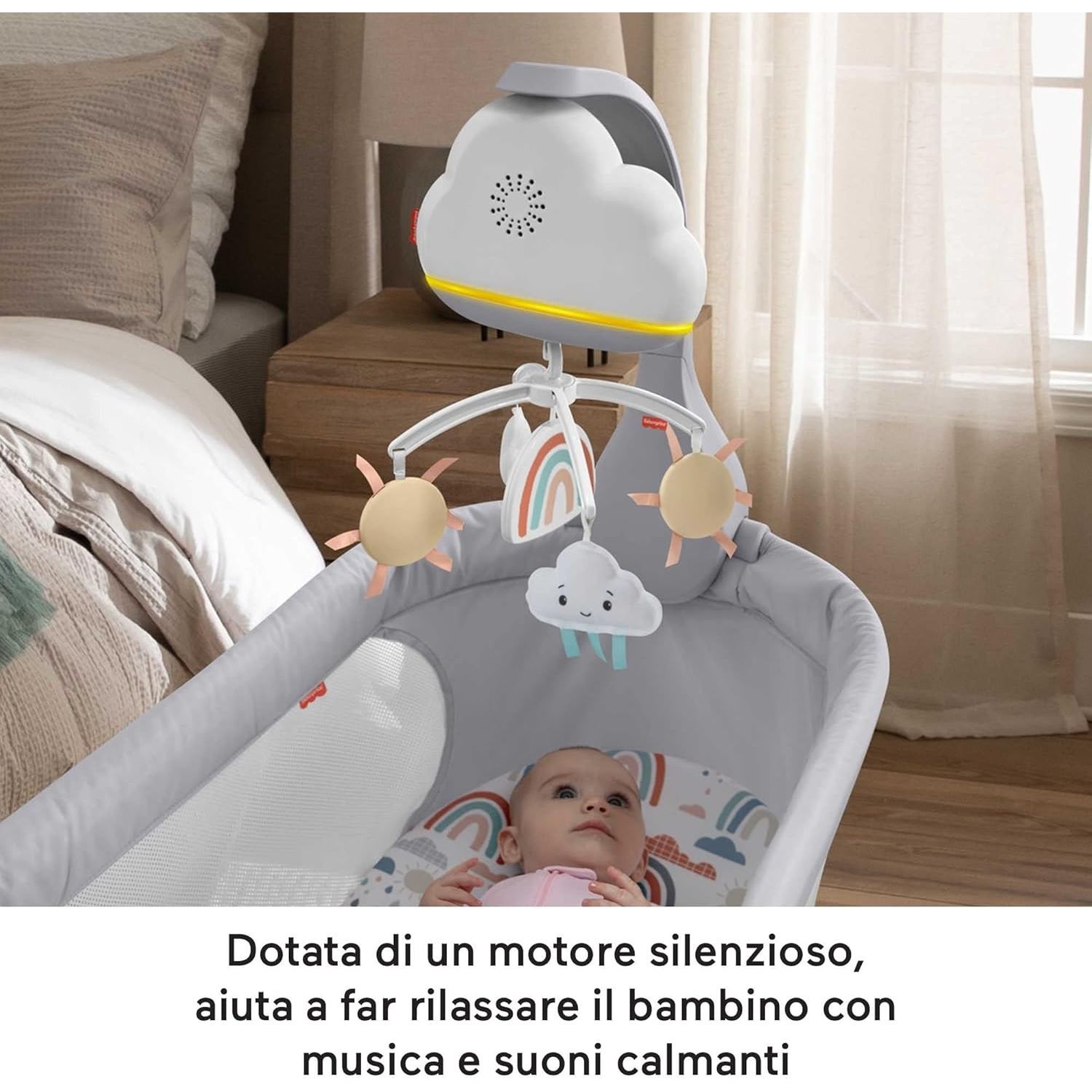 Fisher Price Giostrina Dolce Arcobaleno per Culla, 0+ Mesi, HBP40
