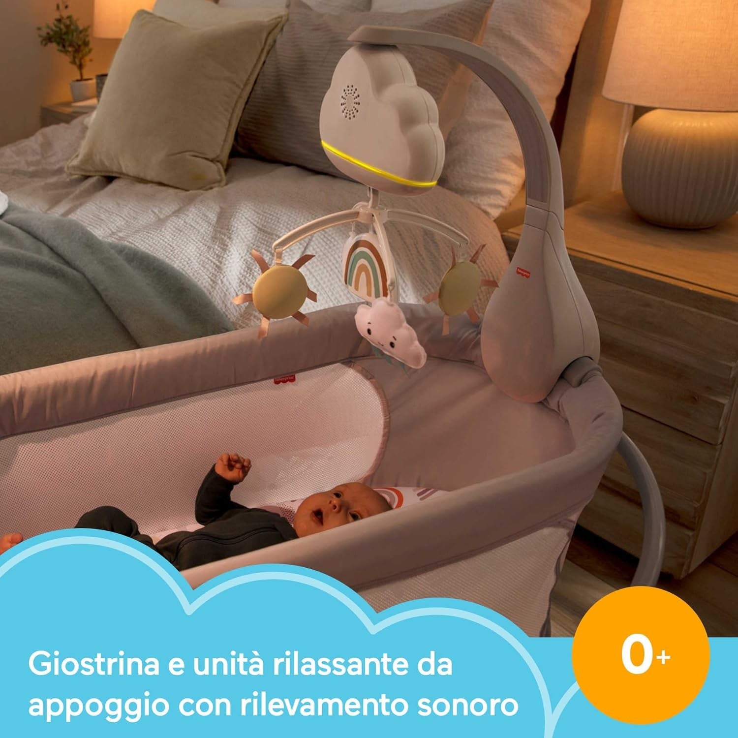 Fisher Price Giostrina Dolce Arcobaleno per Culla, 0+ Mesi, HBP40