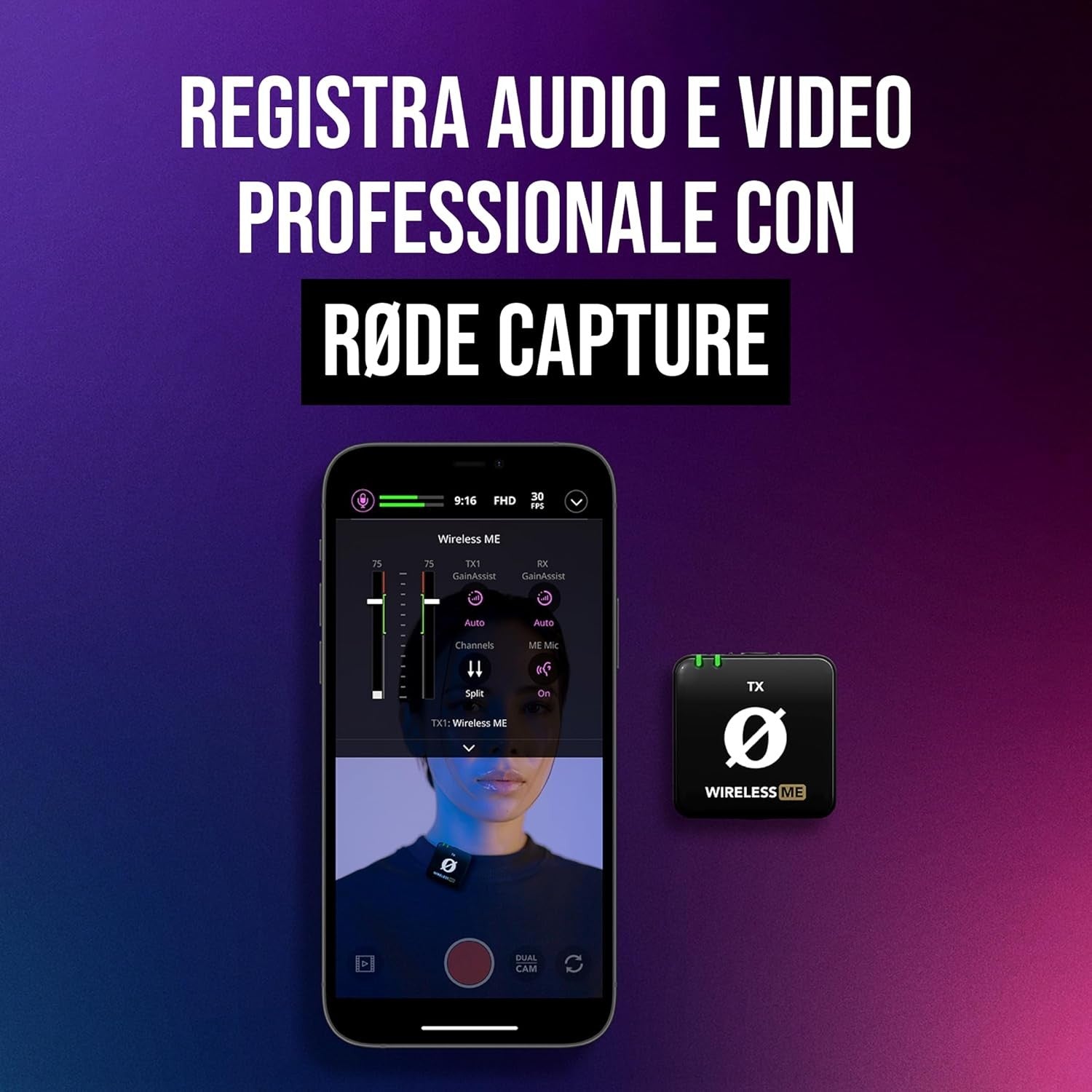 RODE WIRELESS ME DUAL BLACK GARANZIA UFFICIALE NITAL
