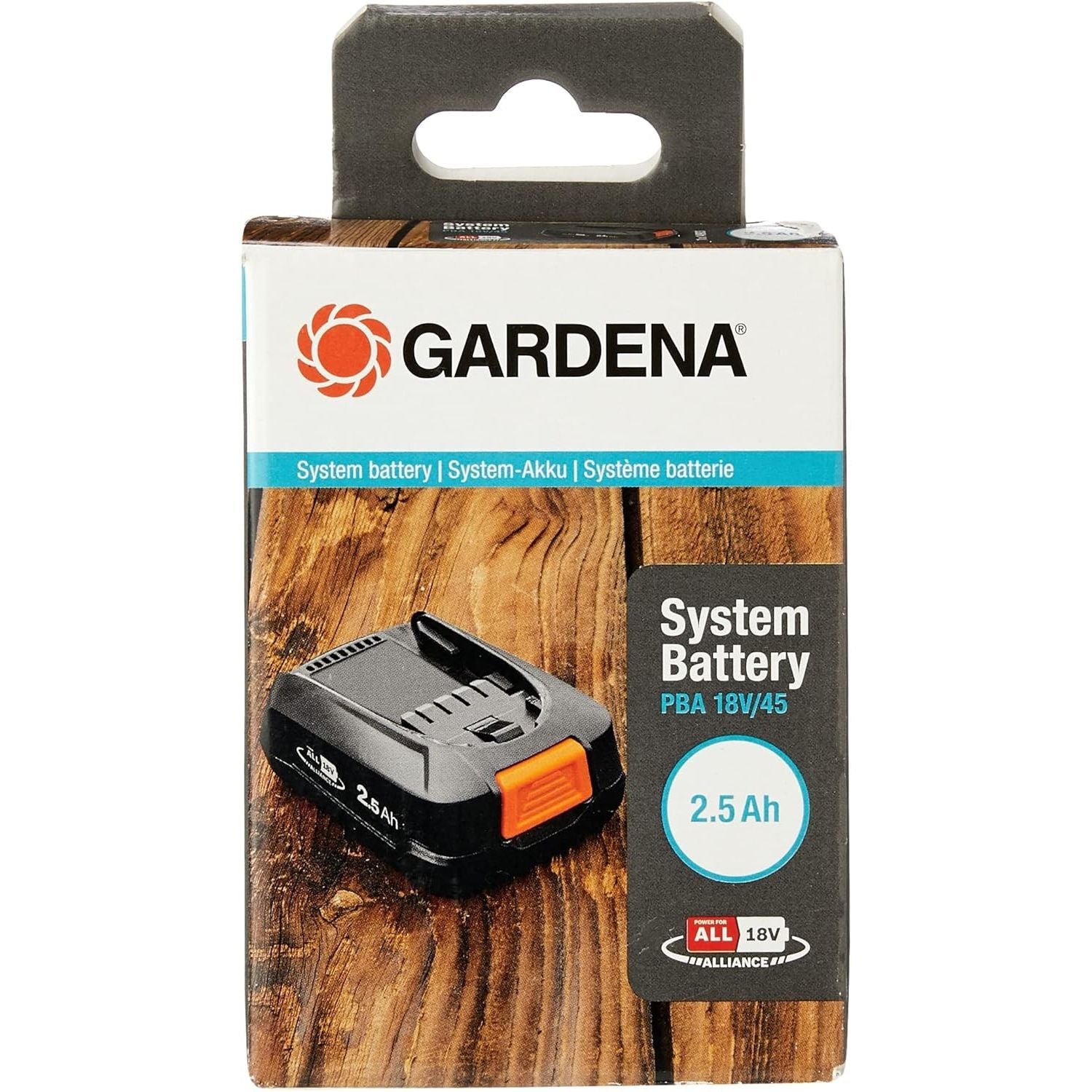 Gardena Batteria di Ricambio Compatibile Con Tutti Gli Attrezzi Gardena 18v Power For All