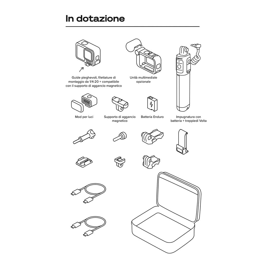 GoPro HERO 13 Black CREATOR EDITION - GARANZIA UFFICIALE 2 ANNI ITALIA