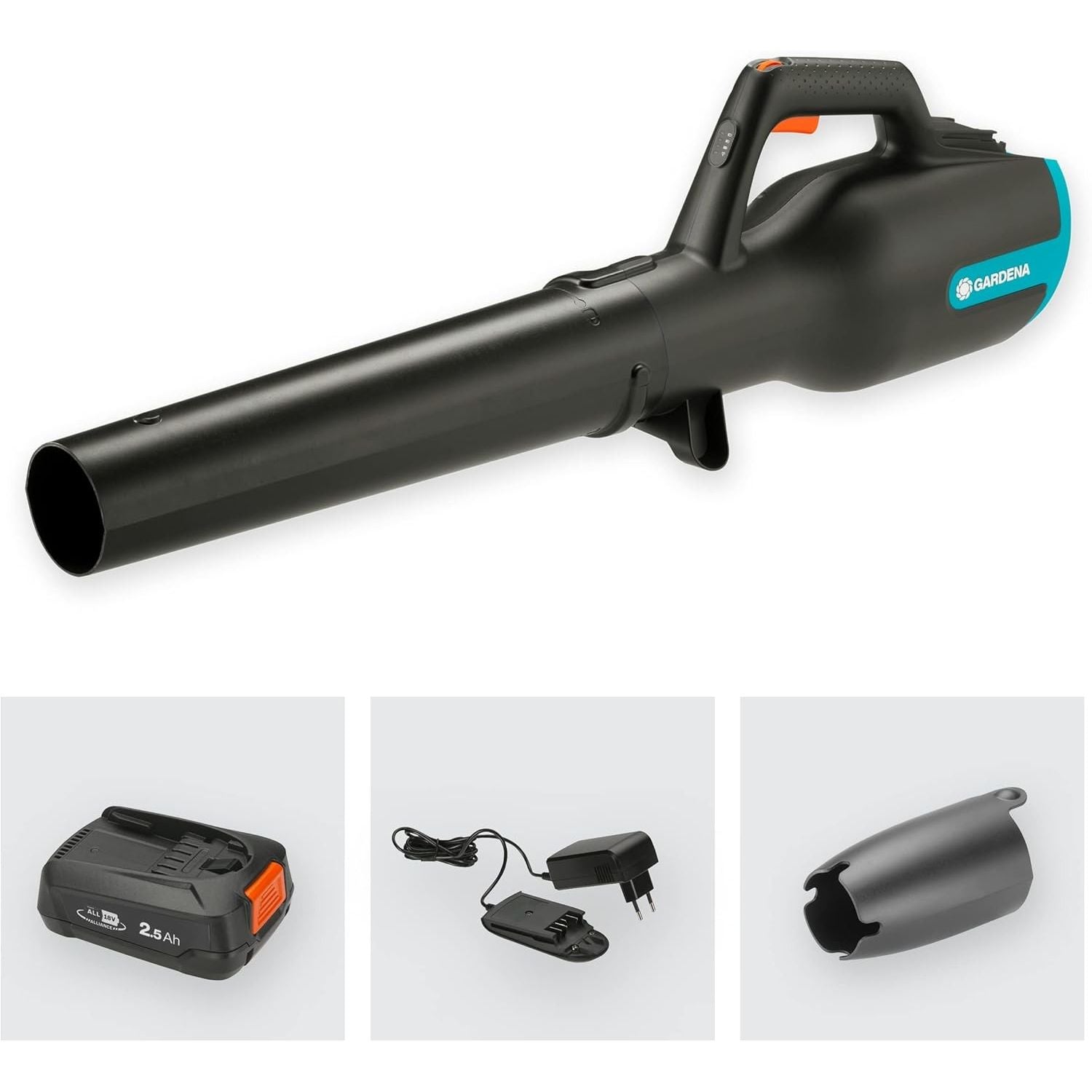 Gardena Soffiatore A Batteria PowerJet 18V Potente e Compatto Con Batteria Da 2,5 Ah