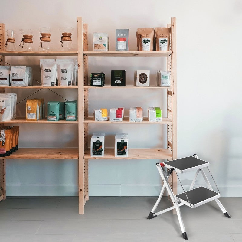 Spirella scala a 2 gradini in acciaio leggero e antiscivolo Max 150 kg