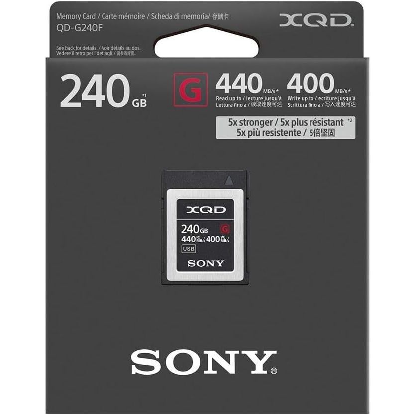 Sony XQD Registrazione 440MB/S Scrittura 400MB/S (240GB) GARANZIA UFFICIALE SONY ITALIA 2 ANNI
