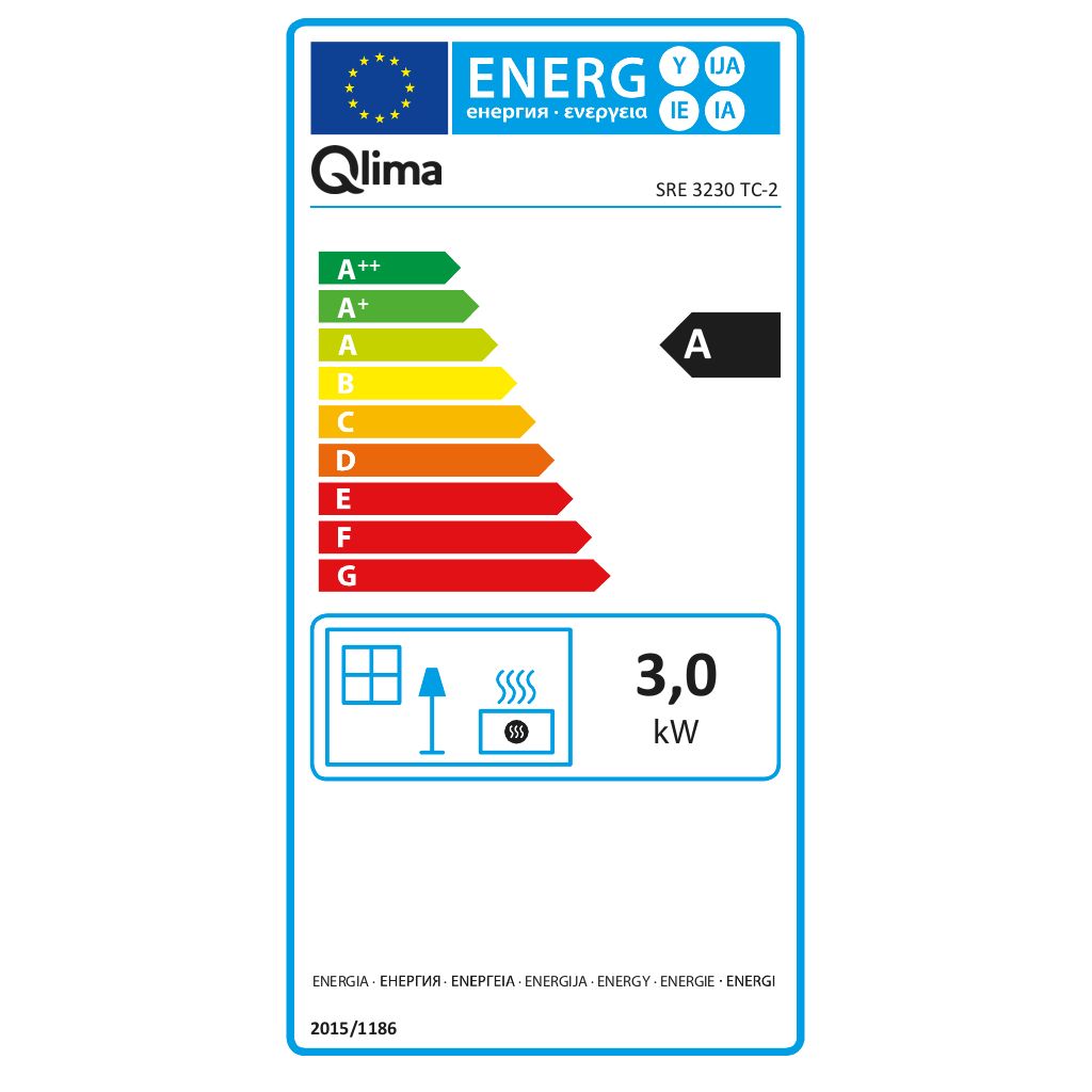 Qlima Stufa Laser A Combustibile Liquido SRE3230TC-2 Black
