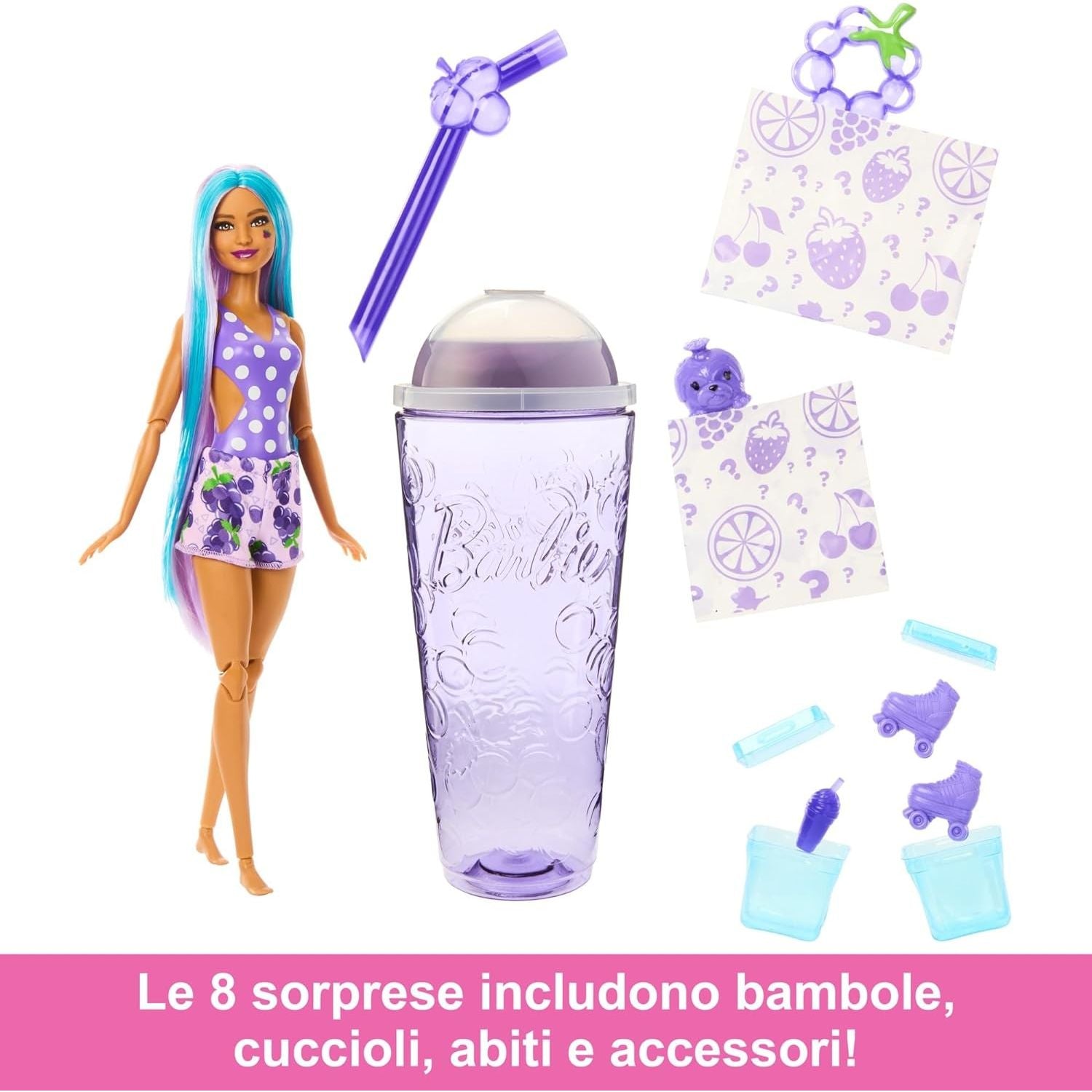 Barbie - Pop Reveal Serie Frutta - Spuma D'uva