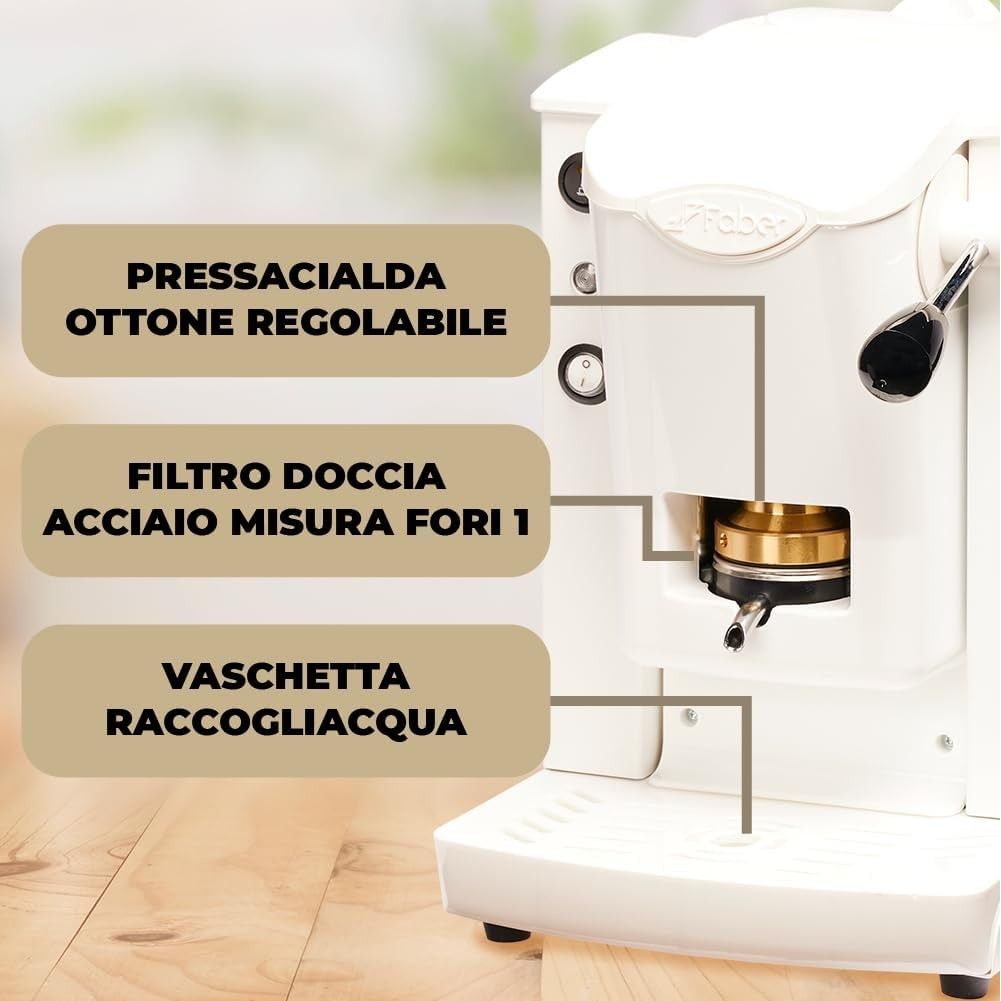 FABER MACCHINA DA CAFFE' SLOT PLAST BASIC TELAIO BIANCO GARANZIA UFFICIALE ITALIA 2 ANNI