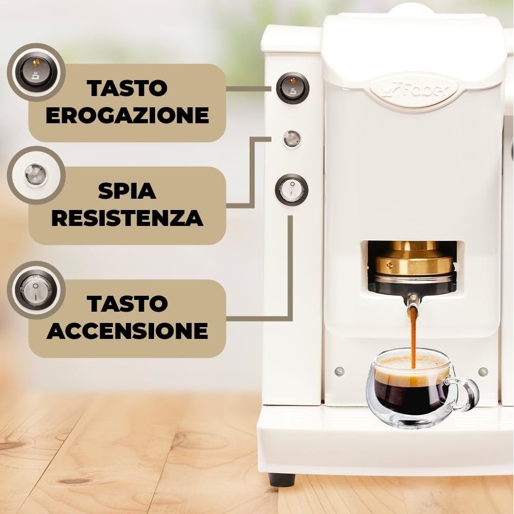 FABER MACCHINA DA CAFFE' SLOT PLAST BASIC TELAIO BIANCO GARANZIA UFFICIALE ITALIA 2 ANNI