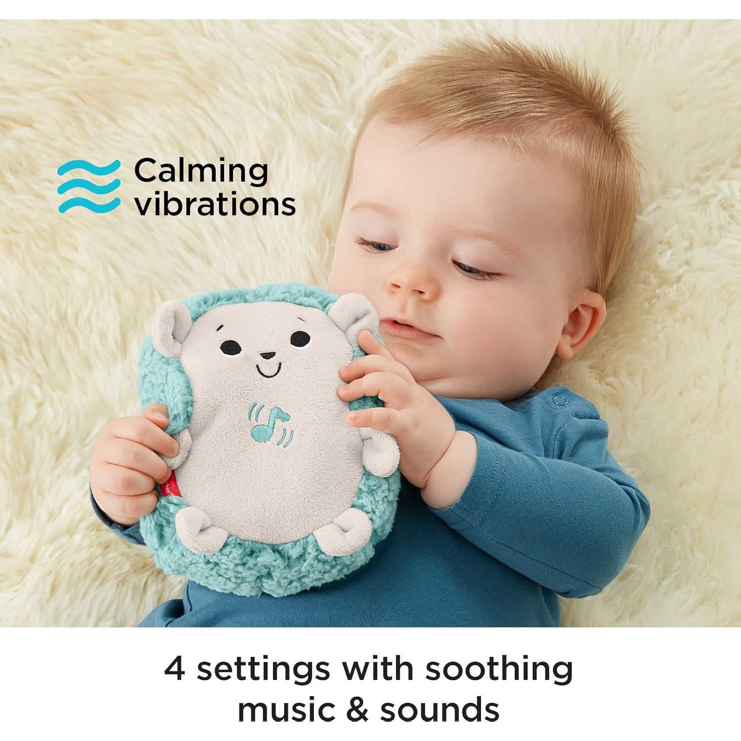Fisher-Price - Riccio Rilassante Soffici Suoni, Vibrazioni Calmanti e Musica