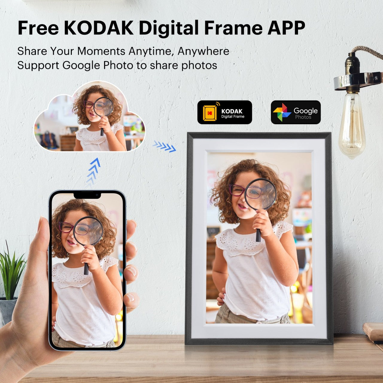KODAK CORNICE DIGITALE 15" WI-FI BLACK GARANZIA UFFICIALE ITALIA 2 ANNI