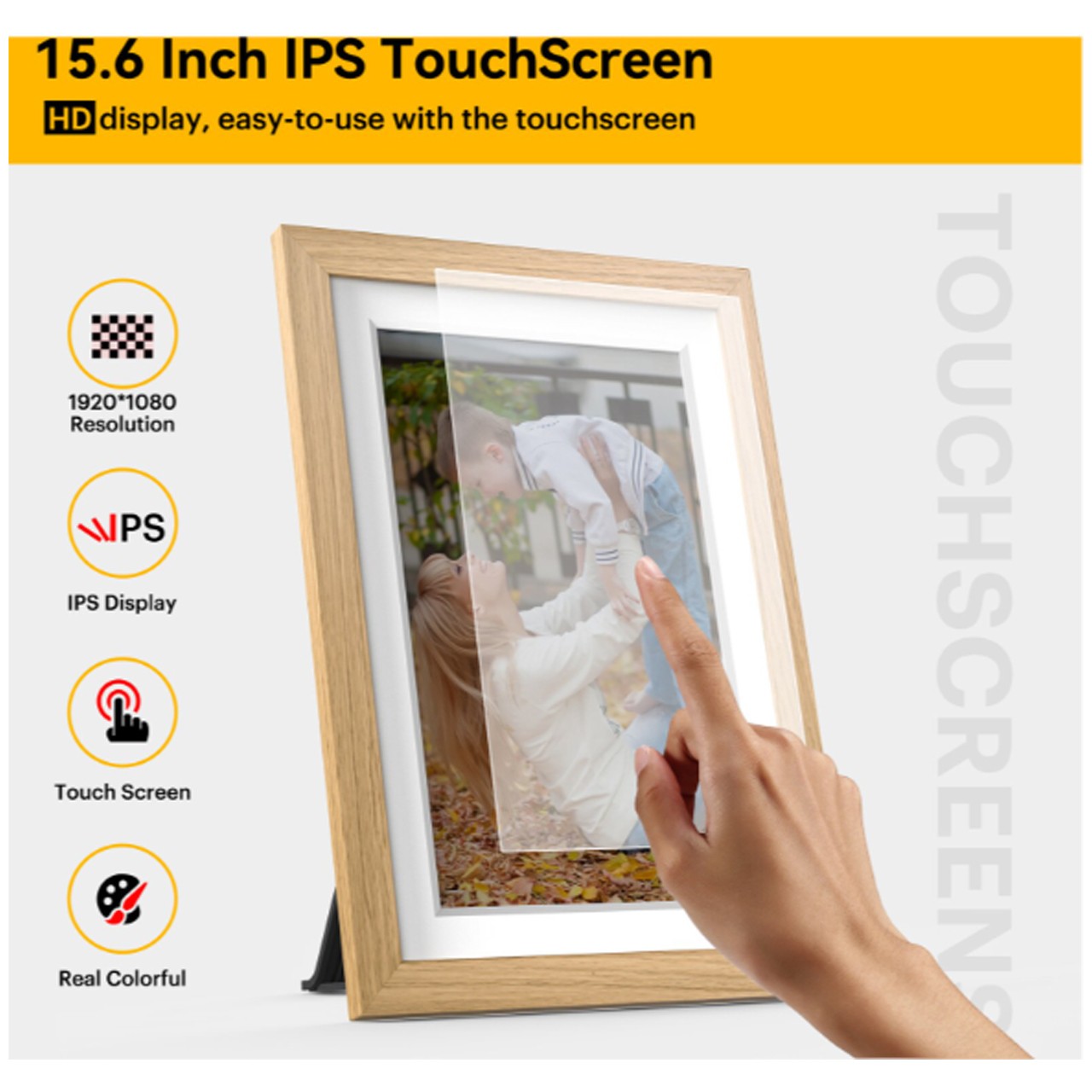 KODAK CORNICE DIGITALE 15" WI-FI WOOD GARANZIA UFFICIALE ITALIA 2 ANNI